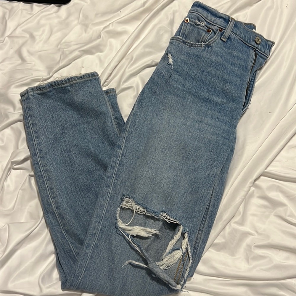 Abercrombie curve love ‘90s straight high rise jeans